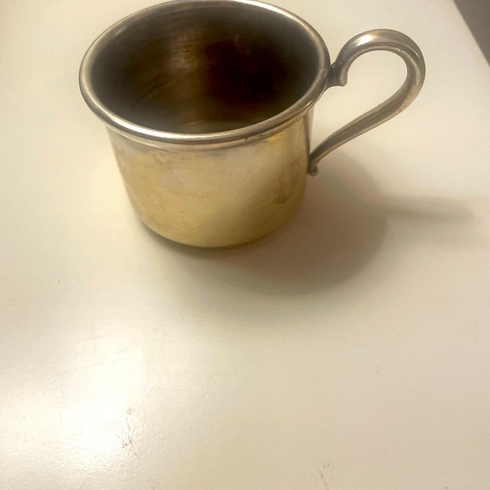 Baby Cup Silver Plate Rolled Rim by Viking Canada  Vintage 1940